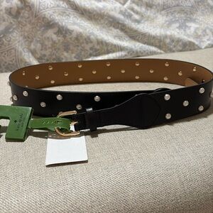 KATE SPADE - Women’s 1.5” Pearl Studded Leather Belt - Size S ♠️ NWT $88 Retail